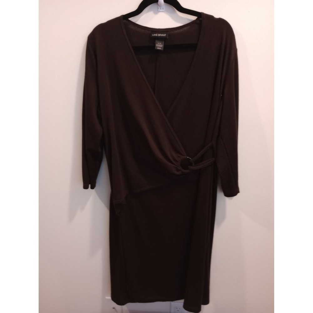Dark brown dress with a side cinch size 14 16 from Lane Bryant